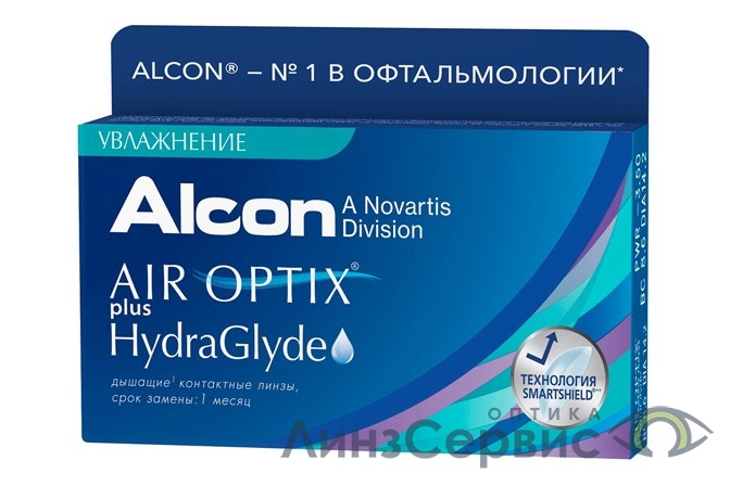 картинка Контактные линзы ALCON Air Optix Plus HydraGlyde -3.5 кривизна 8.6 от магазина ЛинзСервис